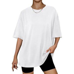 Womens Oversized Summer T Shirts White